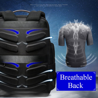 Bopai 751-007301 Business Anti-theft Waterproof Large Capacity Double Shoulder Bag,with USB Charging Port, Size: 28x19x42cm(Black) by Bopai