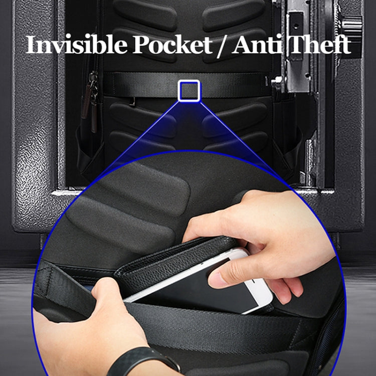 Bopai 751-007301 Business Anti-theft Waterproof Large Capacity Double Shoulder Bag,with USB Charging Port, Size: 28x19x42cm(Black) by Bopai