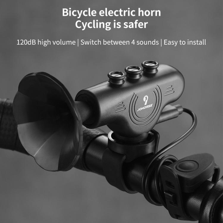 Electronic Cycling Bell Handlebar Horns Rechargeable Electric Bell Waterproof Adjustable Siren (Black) by bashfashion