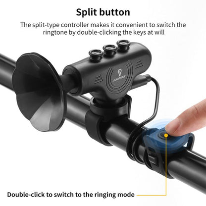 Electronic Cycling Bell Handlebar Horns Rechargeable Electric Bell Waterproof Adjustable Siren (Black) by bashfashion