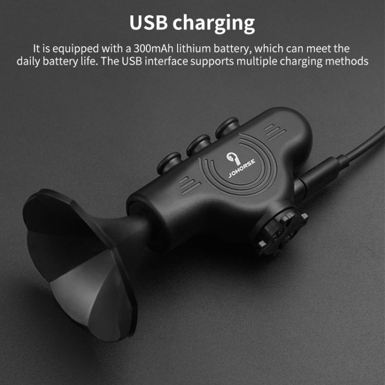 Electronic Cycling Bell Handlebar Horns Rechargeable Electric Bell Waterproof Adjustable Siren (Black) by bashfashion