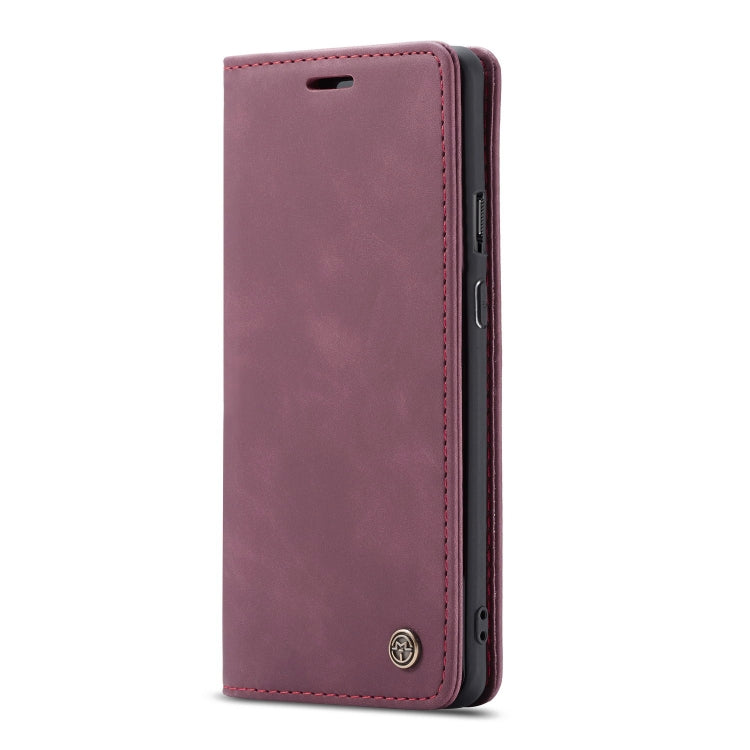 CaseMe-013 Multifunctional Retro Frosted Horizontal Flip Leather Case for OnePlus 7 Pro, with Card Slot & Holder & Zipper Wallet & Photo Frame(Wine Red) by CaseMe