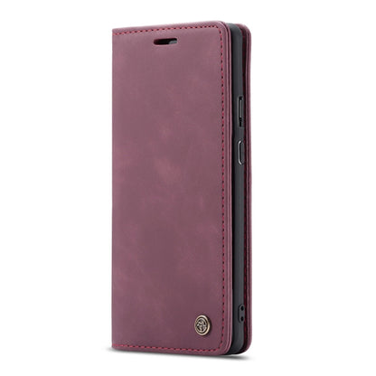 CaseMe-013 Multifunctional Retro Frosted Horizontal Flip Leather Case for OnePlus 7 Pro, with Card Slot & Holder & Zipper Wallet & Photo Frame(Wine Red) by CaseMe
