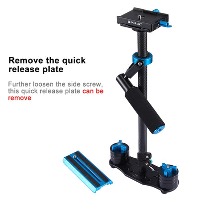 PULUZ 38.5-61cm Carbon Fibre Handheld Stabilizer for DSLR & DV Digital Video & Cameras, Load Range: 0.5-3kg(Blue) by PULUZ