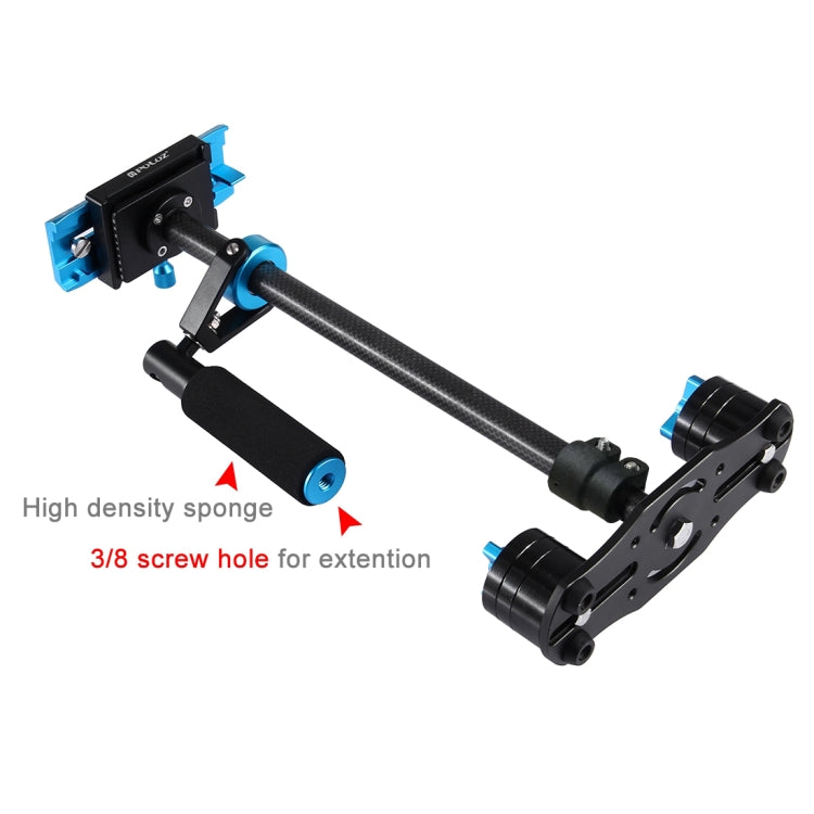 PULUZ 38.5-61cm Carbon Fibre Handheld Stabilizer for DSLR & DV Digital Video & Cameras, Load Range: 0.5-3kg(Blue) by PULUZ