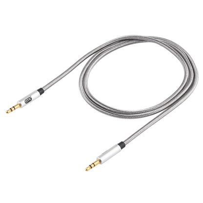 EMK 3.5mm Male to Male Gold-plated Plug Cotton Braided Audio Cable for Speaker / Notebooks / Headphone, Length: 1m(Grey) by EMK