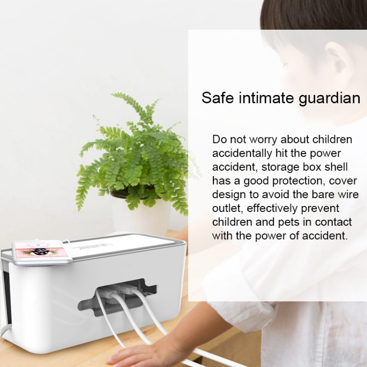 ORICO CMB-18 Separating Design ABS Electrical Socket Storage Box Power Cable Manager Case with Phone / Tablet Holder for Desk, Living Room, Office, Bedroom by ORICO