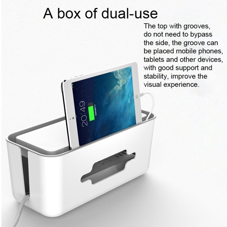 ORICO CMB-18 Separating Design ABS Electrical Socket Storage Box Power Cable Manager Case with Phone / Tablet Holder for Desk, Living Room, Office, Bedroom by ORICO