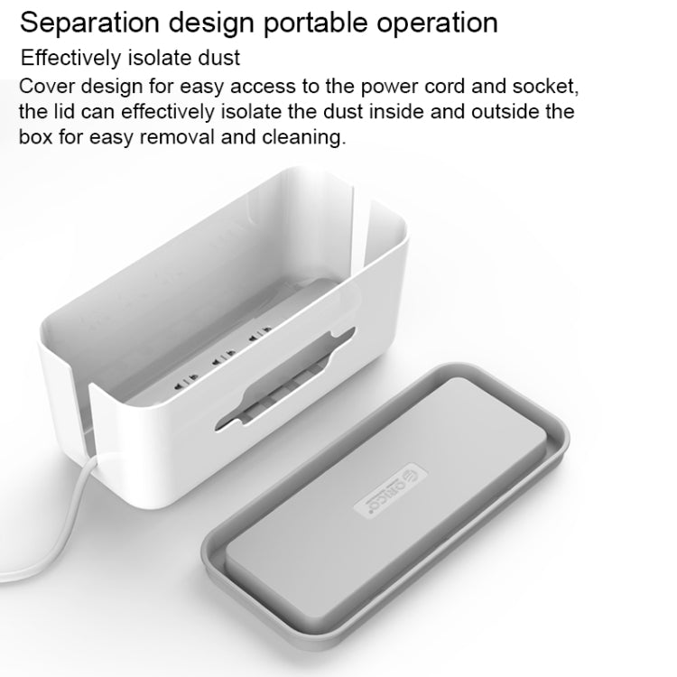 ORICO CMB-18 Separating Design ABS Electrical Socket Storage Box Power Cable Manager Case with Phone / Tablet Holder for Desk, Living Room, Office, Bedroom by ORICO