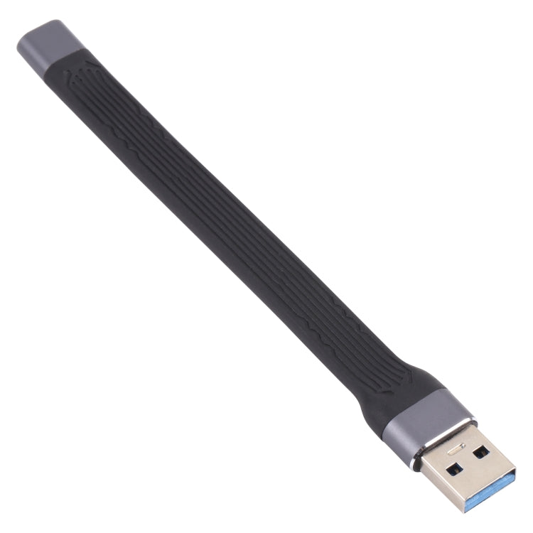 10Gbps USB Male to Type-C Female Soft Flat Sync Data Fast Charging Cable by bashfashion