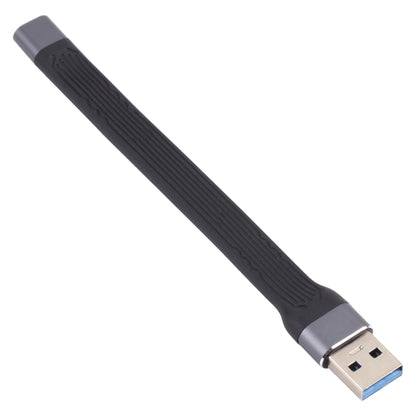 10Gbps USB Male to Type-C Female Soft Flat Sync Data Fast Charging Cable by bashfashion