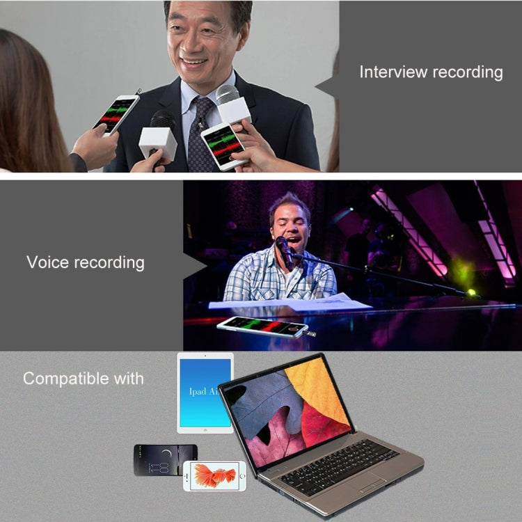 R1 Mini Condenser Record Microphone, For Smart Phones, Tablets and Other Audio Device with 3.5mm Earphone Port(Green) by bashfashion