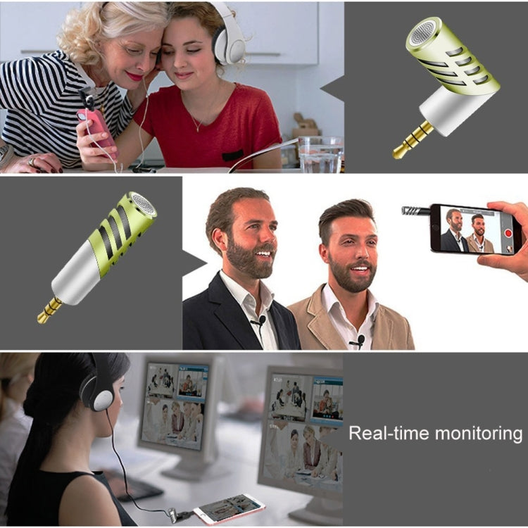 R1 Mini Condenser Record Microphone, For Smart Phones, Tablets and Other Audio Device with 3.5mm Earphone Port(Green) by bashfashion