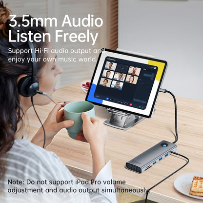 ORICO PW11-9P Type-C / USB-C 8-in-1 5Gbps Multifunction Docking Station(Silver) by ORICO