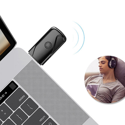 USB 2.0 Bluetooth V4.2 Audio Receiver Adapter for Windows XP / Vista / 7 / 8 / 10, Mac OS(Black) by bashfashion
