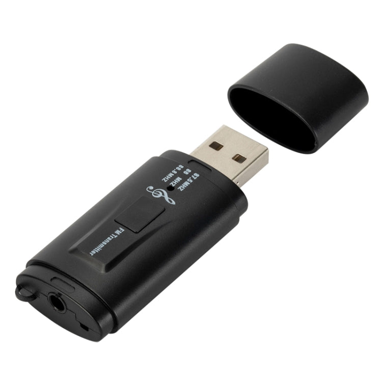 MSD128 2 in 1 USB Car Bluetooth Hands-free Call FM Transmitter with 3.5mm AUX Interface by bashfashion