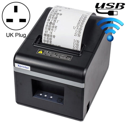 Xprinter N160II USB+WIFI Interface 80mm 160mm/s Automatic Thermal Receipt Printer, UK Plug by Xprinter
