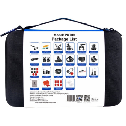 PULUZ 53 in 1 Accessories Total Ultimate Combo Kits with EVA Case (Chest Strap + Suction Cup Mount + 3-Way Pivot Arms + J-Hook Buckle + Wrist Strap + Helmet Strap + Extendable Monopod + Surface Mounts ... for GoPro, Insta360, DJI and Other Action Cameras by PULUZ