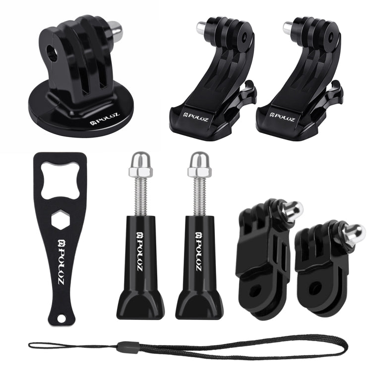 PULUZ 20 in 1 Accessories Combo Kits with EVA Case (Chest Strap + Head Strap + Suction Cup Mount + 3-Way Pivot Arm + J-Hook Buckles + Extendable Monopod + Tripod Adapter + Bobber Hand Grip + Storage B ... for GoPro, Insta360, DJI and Other Action Cameras by PULUZ