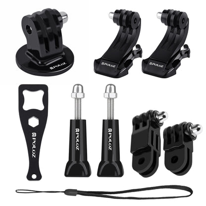 PULUZ 20 in 1 Accessories Combo Kits with EVA Case (Chest Strap + Head Strap + Suction Cup Mount + 3-Way Pivot Arm + J-Hook Buckles + Extendable Monopod + Tripod Adapter + Bobber Hand Grip + Storage B ... for GoPro, Insta360, DJI and Other Action Cameras by PULUZ