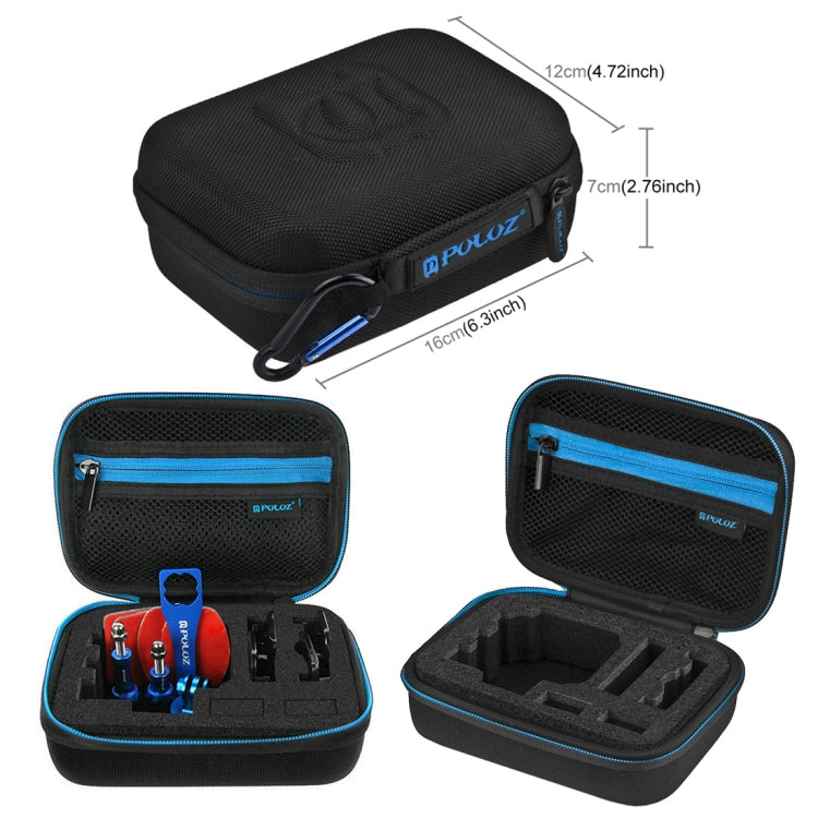 PULUZ 13 in 1 CNC Metal Accessories Combo Kits with EVA Case (Screws + Surface Mounts + Tripod Adapter + Storage Bag + Wrench) for GoPro, Insta360, DJI and Other Action Cameras by PULUZ