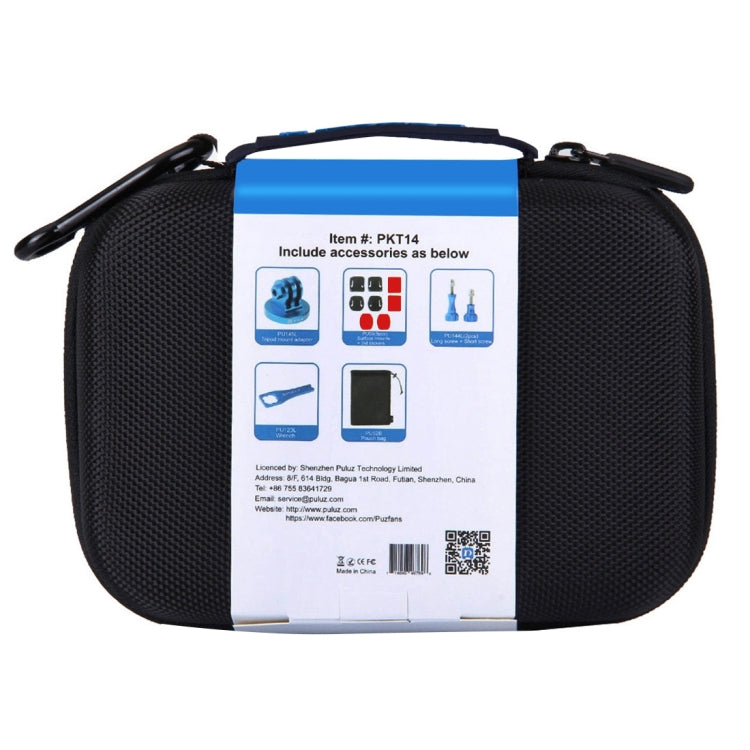 PULUZ 13 in 1 CNC Metal Accessories Combo Kits with EVA Case (Screws + Surface Mounts + Tripod Adapter + Storage Bag + Wrench) for GoPro, Insta360, DJI and Other Action Cameras by PULUZ