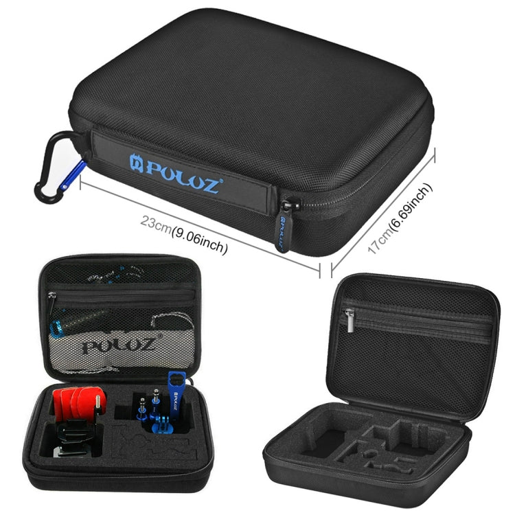 PULUZ 16 in 1 CNC Metal Accessories Combo Kits with EVA Case (Screws + Surface Mounts + Tripod Adapter + Extendable Pole Monopod + Storage Bag + Wrench) for GoPro, Insta360, DJI and Other Action Cameras by PULUZ