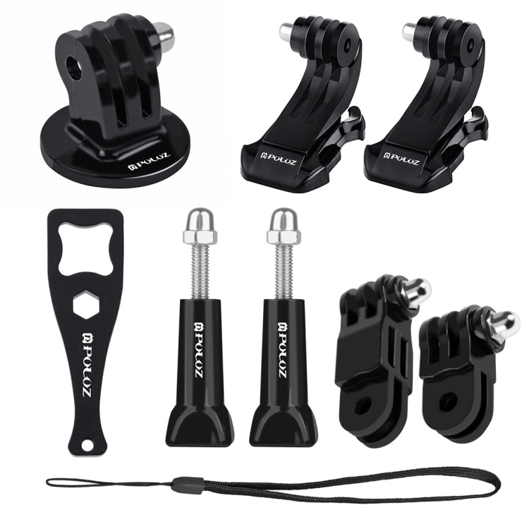 PULUZ 20 in 1 Accessories Combo Kits (Chest Strap + Head Strap + Suction Cup Mount + 3-Way Pivot Arm + J-Hook Buckles + Extendable Monopod + Tripod Adapter + Bobber Hand Grip + Storage Bag + Wrench) for GoPro, Insta360, DJI and Other Action Cameras by PULUZ