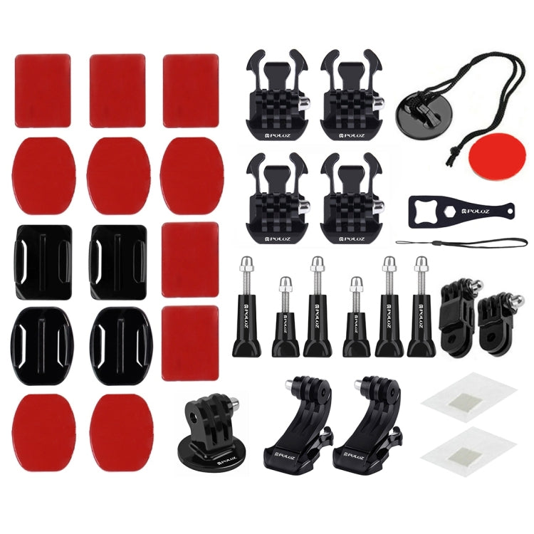 PULUZ 45 in 1 Accessories Ultimate Combo Kits with Camouflage EVA Case (Chest Strap + Suction Cup Mount + 3-Way Pivot Arms + J-Hook Buckle + Wrist Strap + Helmet Strap + Surface Mounts + Tripod Adapte ... for GoPro, Insta360, DJI and Other Action Cameras by PULUZ