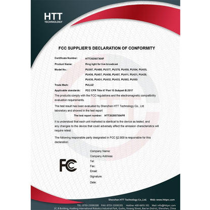 PULUZ 10.2 inch 26cm RGBW Light + 1.65m Tripod Mount Curved Surface USB RGBW Dimmable LED Ring Vlogging Video Light Live Broadcast Kits with Cold Shoe Tripod Ball Head & Phone Clamp & Remote Control(Black) by PULUZ