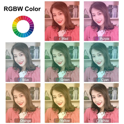 PULUZ 10.2 inch 26cm RGBW Light + 1.65m Tripod Mount Curved Surface USB RGBW Dimmable LED Ring Vlogging Video Light Live Broadcast Kits with Cold Shoe Tripod Ball Head & Phone Clamp & Remote Control(Black) by PULUZ