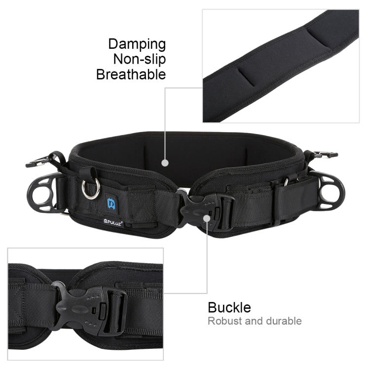 PULUZ 3 in 1 Multi-functional Bundle Waistband Strap + Double Shoulders Strap + Capture Camera Clip Kits with Hook for SLR / DSLR Cameras by PULUZ