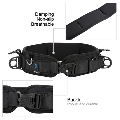 PULUZ 3 in 1 Multi-functional Bundle Waistband Strap + Double Shoulders Strap + Capture Camera Clip Kits with Hook for SLR / DSLR Cameras by PULUZ