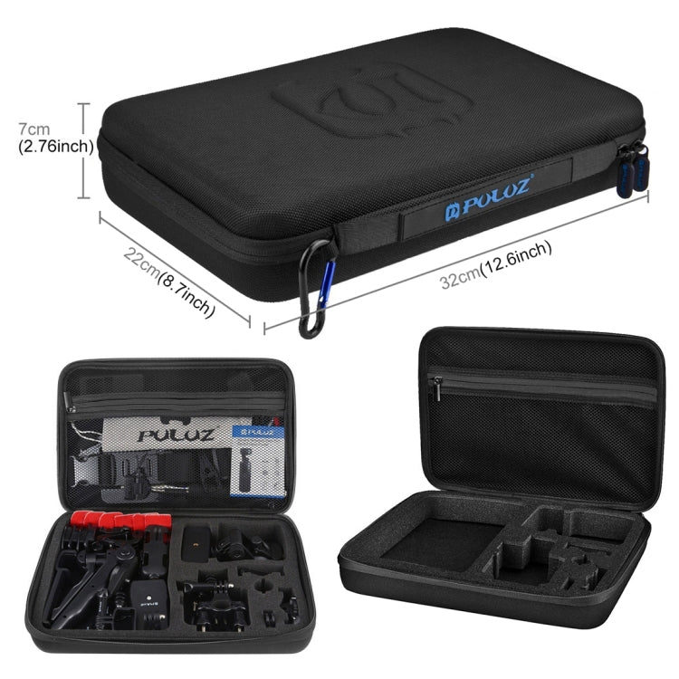 PULUZ 43 in 1 Accessories Total Ultimate Combo Kits for DJI Osmo Pocket with EVA Case (Chest Strap + Wrist Strap + Suction Cup Mount + 3-Way Pivot Arms + J-Hook Buckle + Grip Tripod Mount + Surface Mo ... orage Bag + Rec-mounts + Handlebar Mount + Wrench) by PULUZ