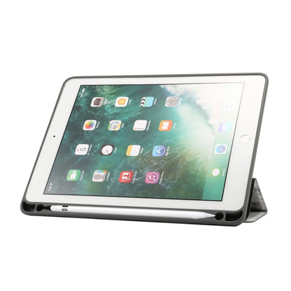 Marble Texture Pattern Horizontal Flip Case for iPad 9.7 (2018) , with Three-folding Holder & Pen Slots(Blue) by bashfashion