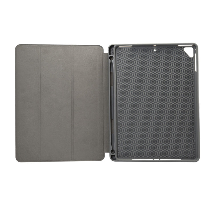 Marble Texture Pattern Horizontal Flip Case for iPad 9.7 (2018) , with Three-folding Holder & Pen Slots(Blue) by bashfashion