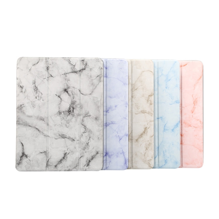 Marble Texture Pattern Horizontal Flip Case for iPad 9.7 (2018) , with Three-folding Holder & Pen Slots(Blue) by bashfashion