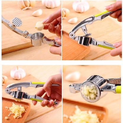 Multi-function Stainless Steel Garlic Presses Garlic Squeezer Tool Crusher Garlic Ginger Grater Nutcracker Kitchen Tool by bashfashion
