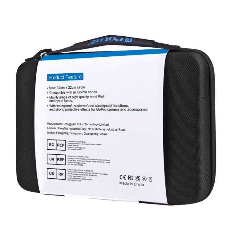 PULUZ Waterproof Carrying and Travel Case for GoPro, Insta360, DJI and Other Action Cameras Accessories, Large Size: 32cm x 22cm x 7cm by PULUZ