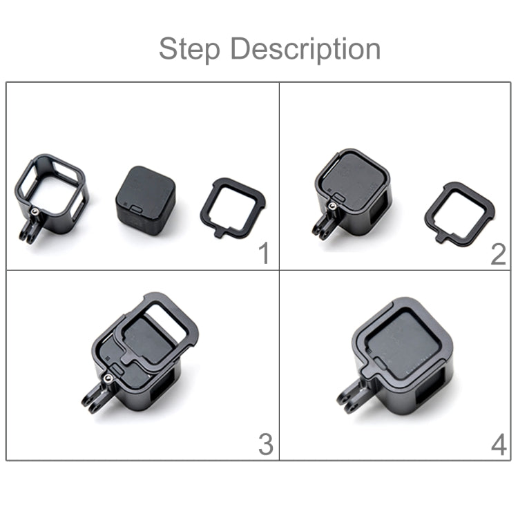 PULUZ Housing Shell CNC Aluminum Alloy Protective Cage with Insurance Frame for GoPro HERO5 Session /HERO4 Session /HERO Session(Black) by PULUZ