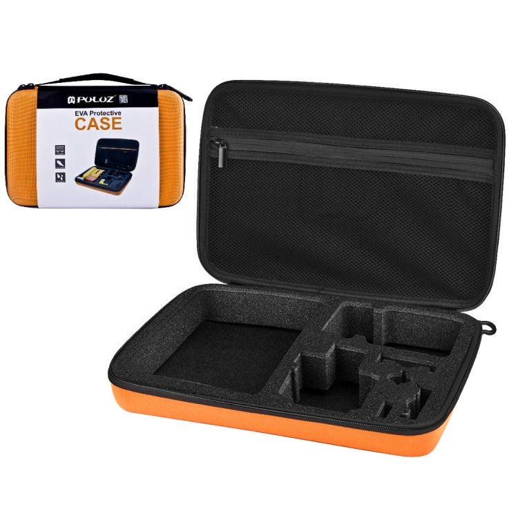 PULUZ Waterproof Carrying and Travel Case for for GoPro, Insta360, DJI and Other Action Cameras Accessories, Large Size: 32cm x 22cm x 7cm(Orange) by PULUZ