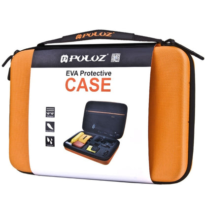PULUZ Waterproof Carrying and Travel Case for for GoPro, Insta360, DJI and Other Action Cameras Accessories, Large Size: 32cm x 22cm x 7cm(Orange) by PULUZ
