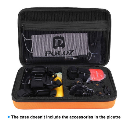 PULUZ Waterproof Carrying and Travel Case for for GoPro, Insta360, DJI and Other Action Cameras Accessories, Large Size: 32cm x 22cm x 7cm(Orange) by PULUZ