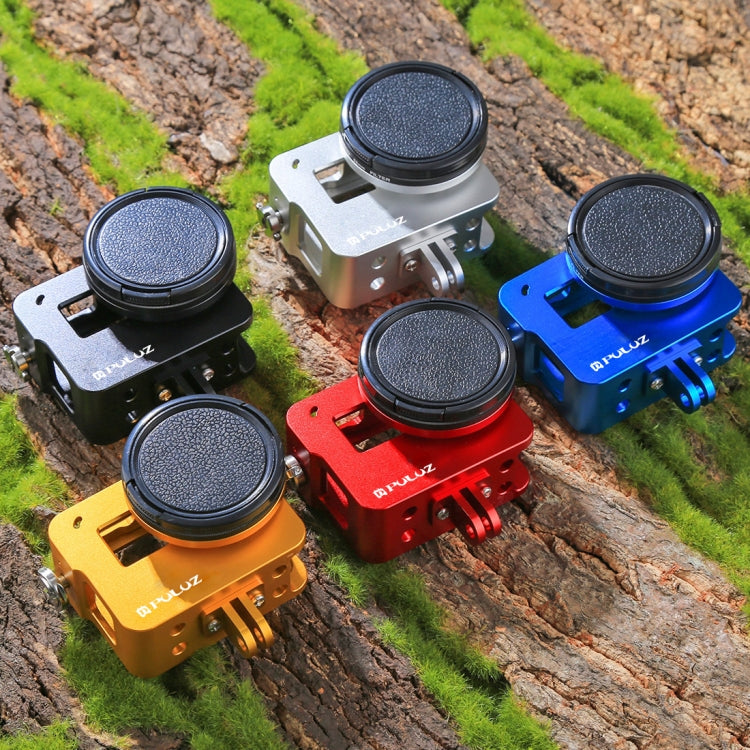 PULUZ Housing Shell CNC Aluminum Alloy Protective Cage with Insurance Frame & 52mm UV Lens for GoPro HERO(2018) /7 Black /6 /5(Black) by PULUZ