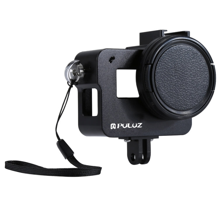 PULUZ Housing Shell CNC Aluminum Alloy Protective Cage with Insurance Frame & 52mm UV Lens for GoPro HERO(2018) /7 Black /6 /5(Black) by PULUZ
