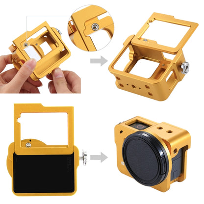 PULUZ Housing Shell CNC Aluminum Alloy Protective Cage with Insurance Frame & 52mm UV Lens for GoPro HERO(2018) /7 Black /6 /5(Gold) by PULUZ