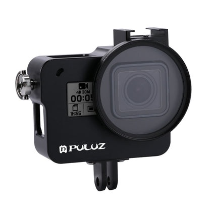 PULUZ Housing Shell CNC Aluminum Alloy Protective Cage with 52mm UV Lens for GoPro HERO(2018) /7 Black /6 /5(Black) by PULUZ
