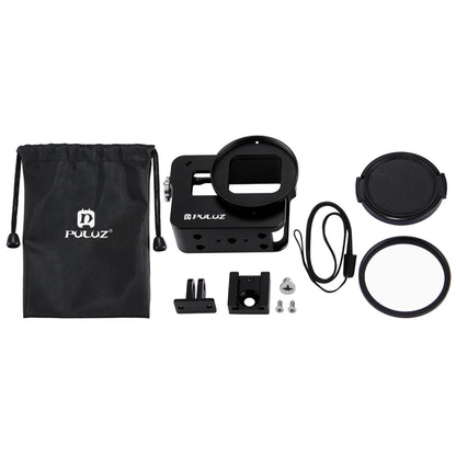 PULUZ Housing Shell CNC Aluminum Alloy Protective Cage with 52mm UV Lens for GoPro HERO(2018) /7 Black /6 /5(Black) by PULUZ