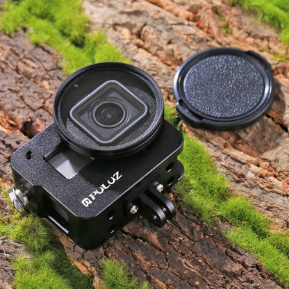 PULUZ Housing Shell CNC Aluminum Alloy Protective Cage with 52mm UV Lens for GoPro HERO(2018) /7 Black /6 /5(Black) by PULUZ