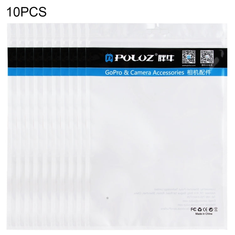10 PCS PULUZ 25.8cm x 18cm Hang Hole Clear Front White Pearl Jewelry Zip Lock Packaging Bag (Size: L) by bashfashion